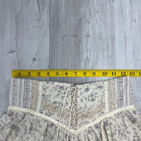 Jessica's Gunnies Vintage Dainty Floral Lace Ruffle Cottagecore Fairy Maxi Skirt - Picture 11 of 12